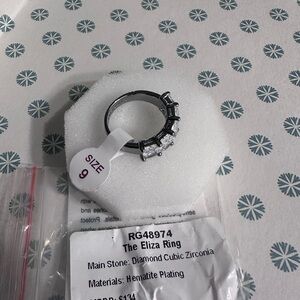 Bomb Party Diamond CZ Ring- SIZE 9